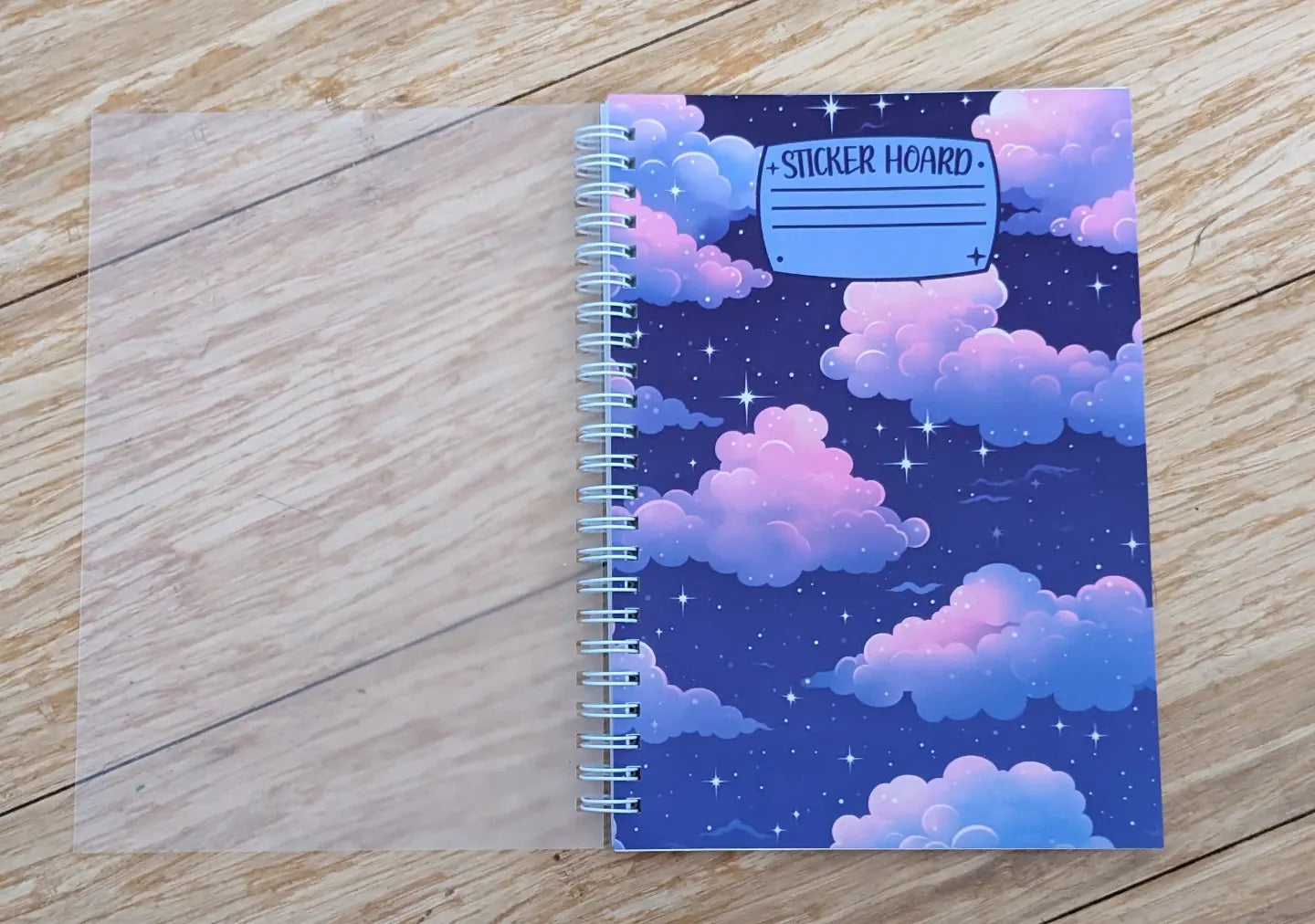 Nightsky clouds pattern restickable reusable sticker books