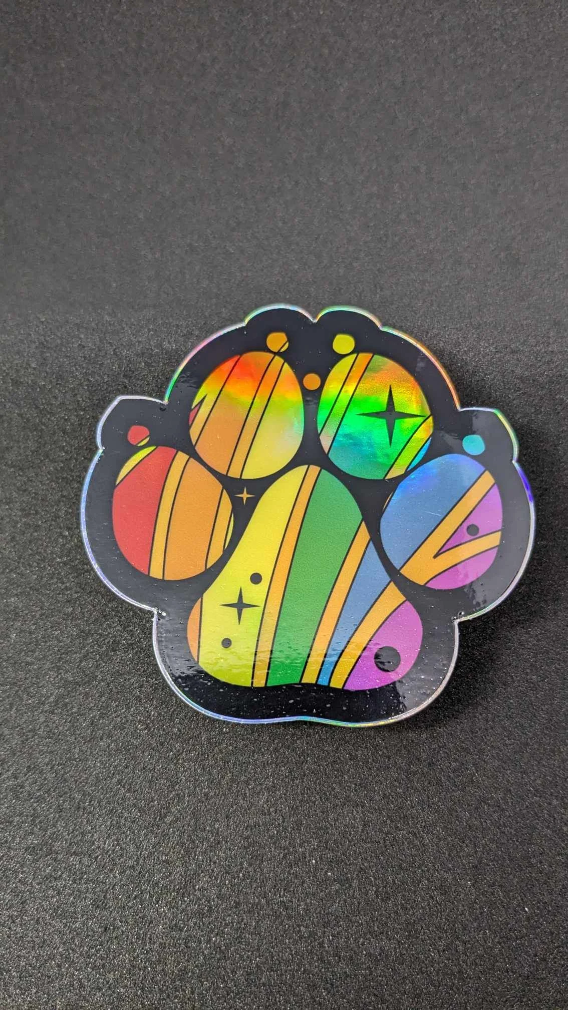 Holographic Pride:  'HOLO Rainpaw' LGBTQUI+ Sticker