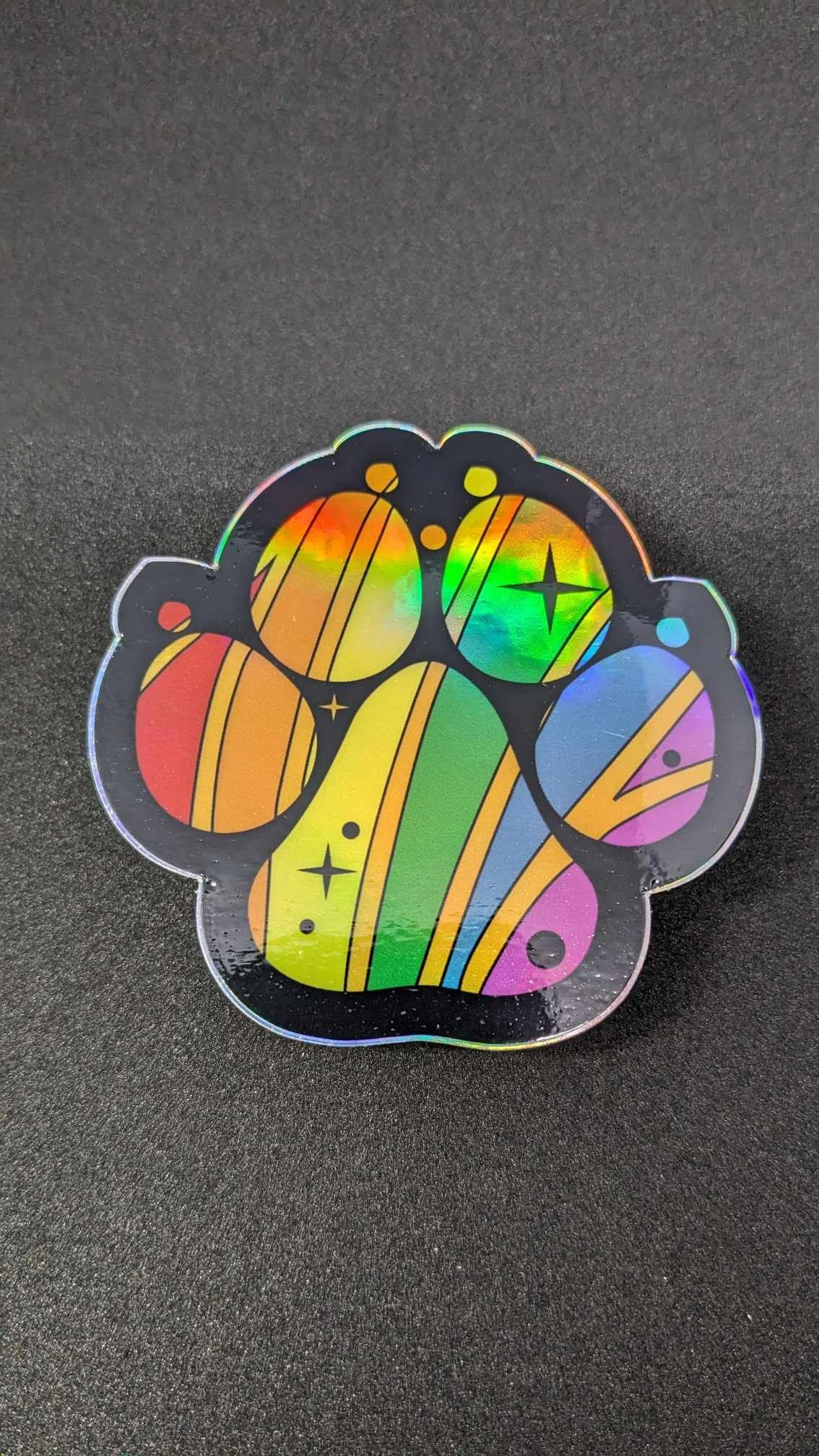 Holographic Pride:  'HOLO Rainpaw' LGBTQUI+ Sticker