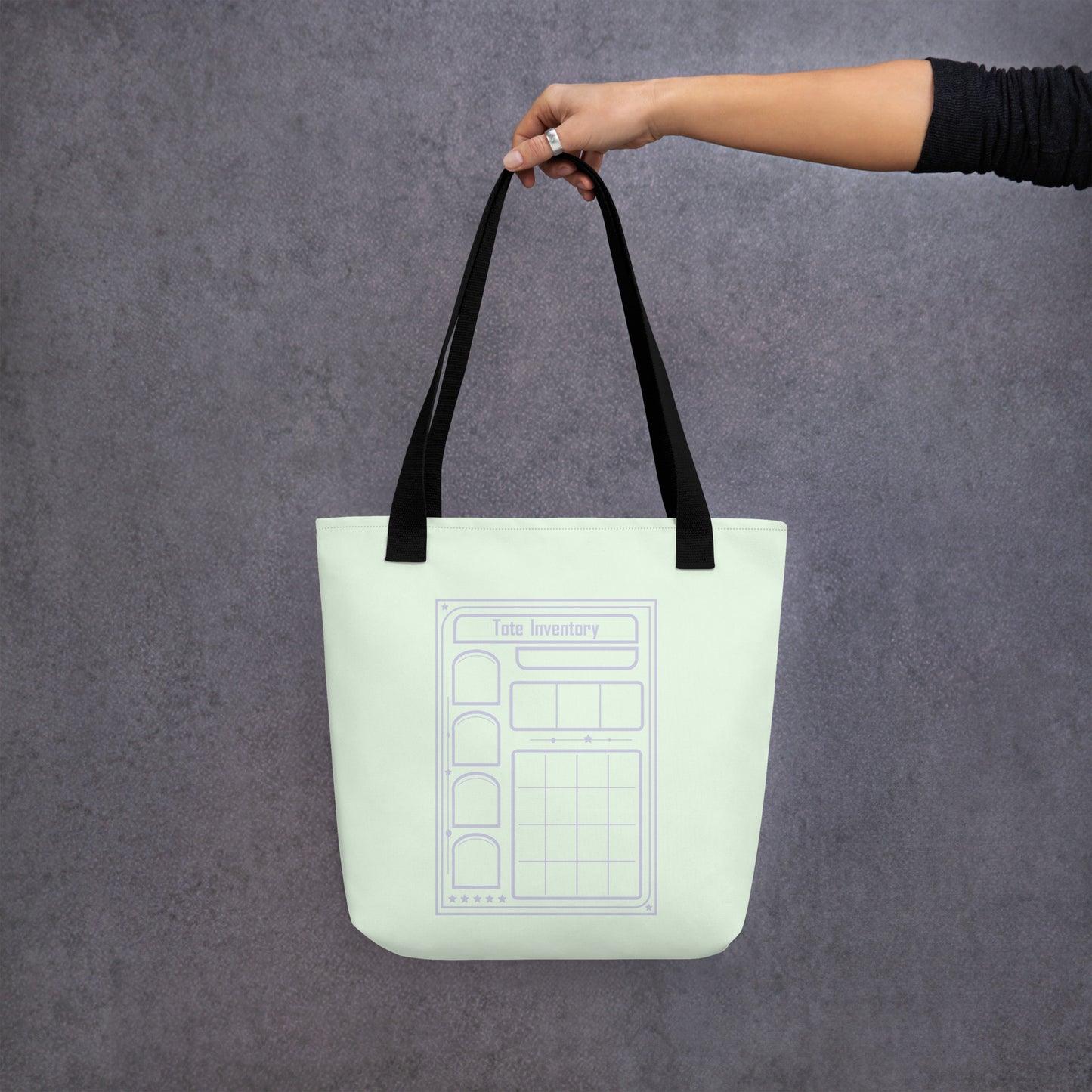 Pastel D&D Character Sheet Tote Bag