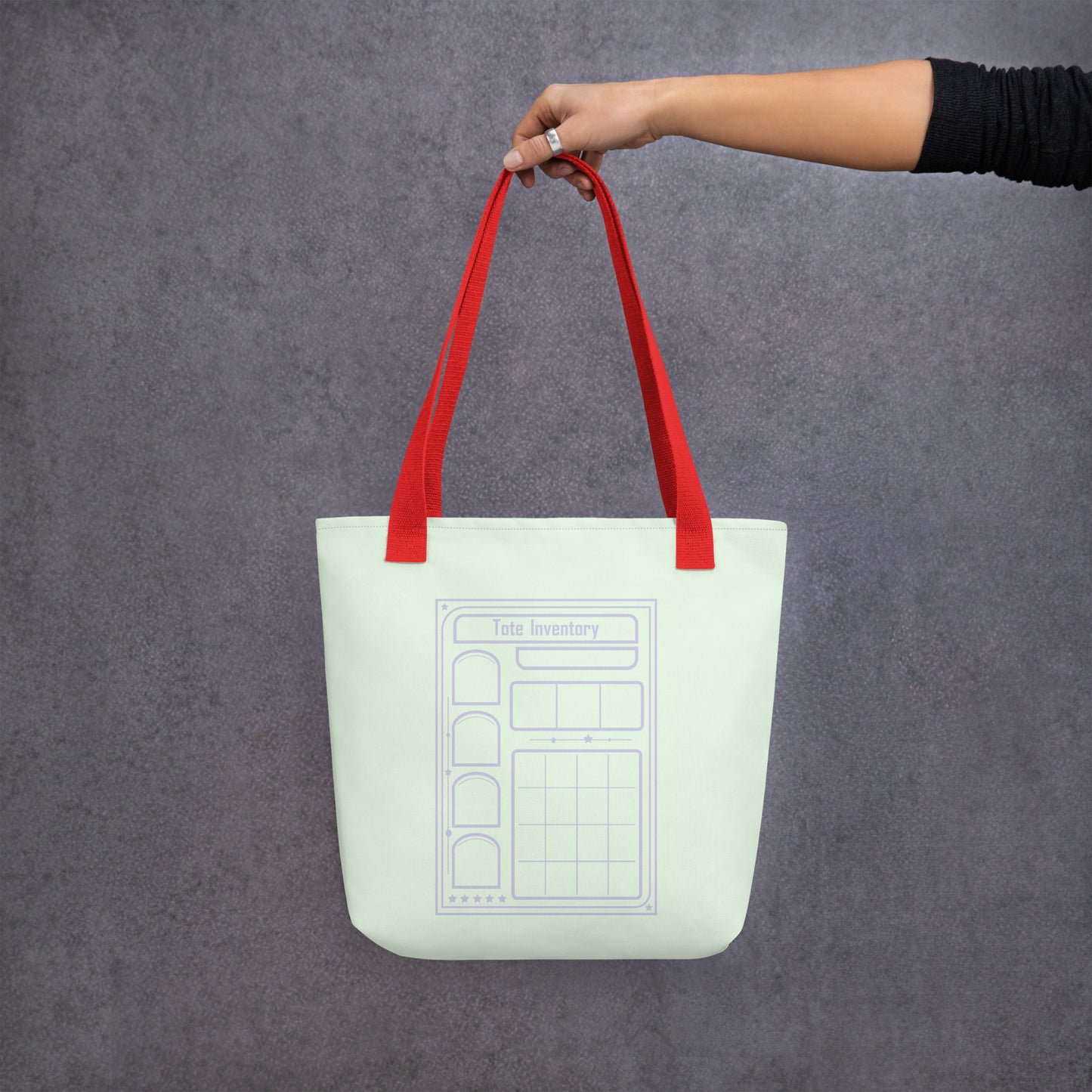 Pastel D&D Character Sheet Tote Bag