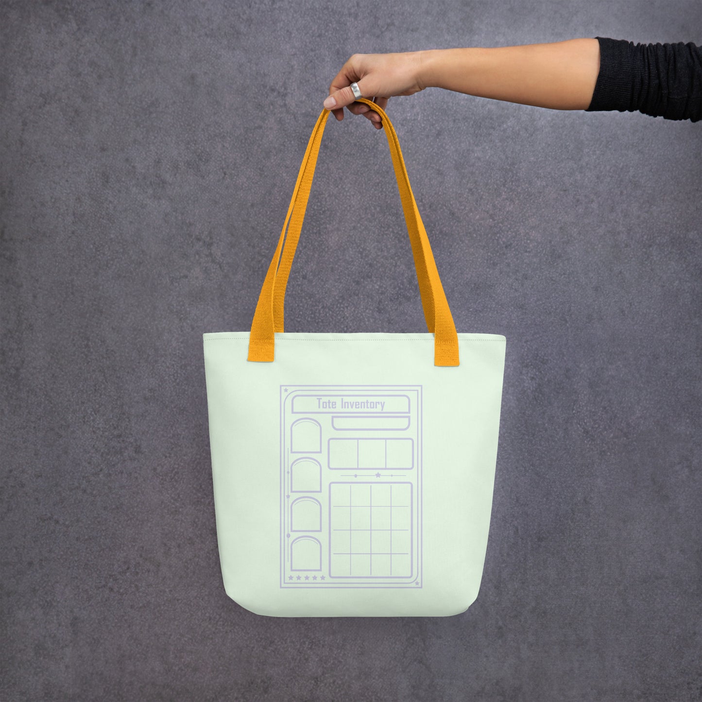 Pastel D&D Character Sheet Tote Bag