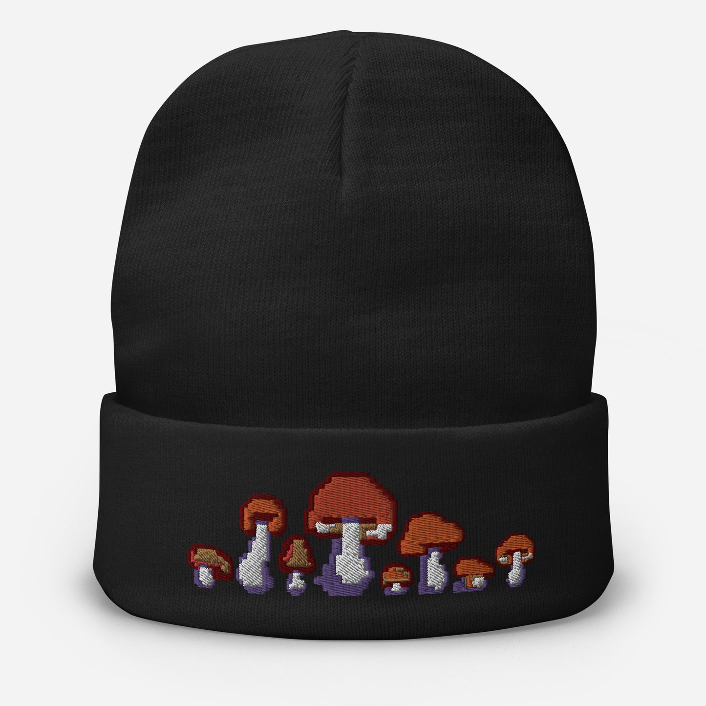 Pixel Fungi Sprites, Embroidered Beanie