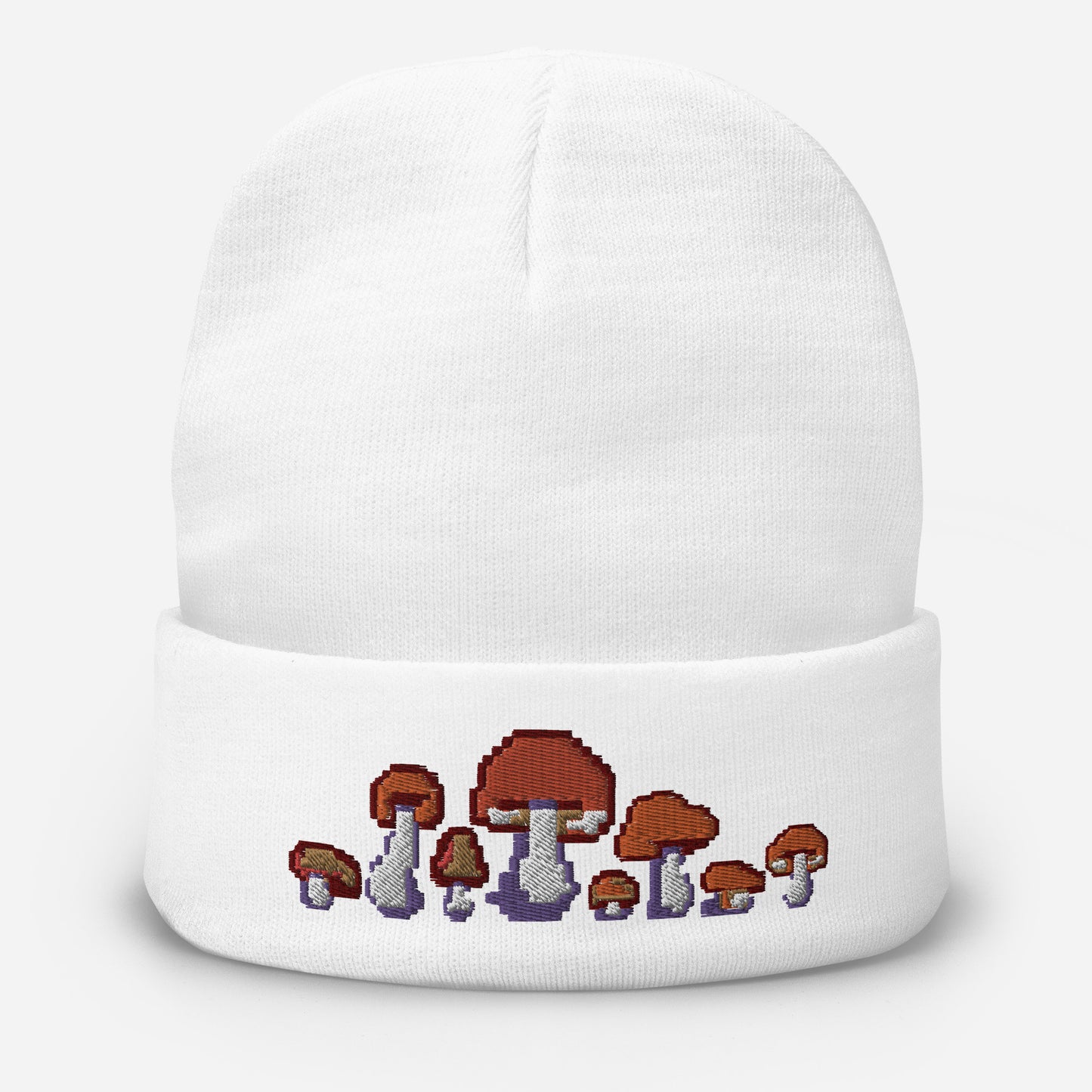 Pixel Fungi Sprites, Embroidered Beanie