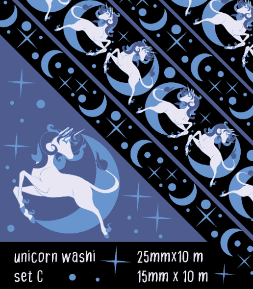 Unicorn Washi tape set Karmacranesartist