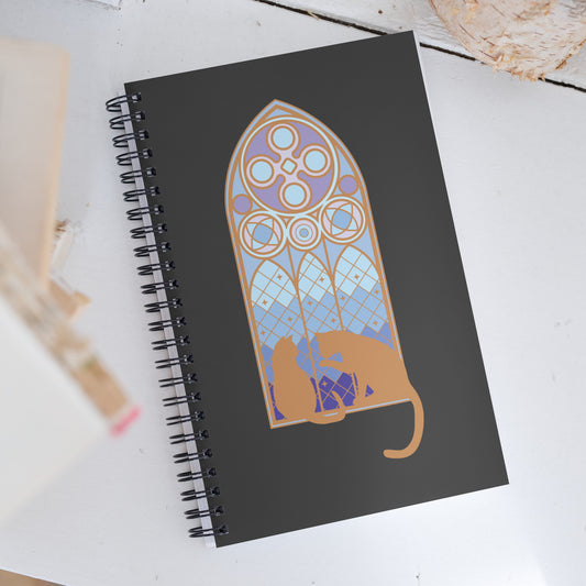 cat-thedral window Spiral notebook