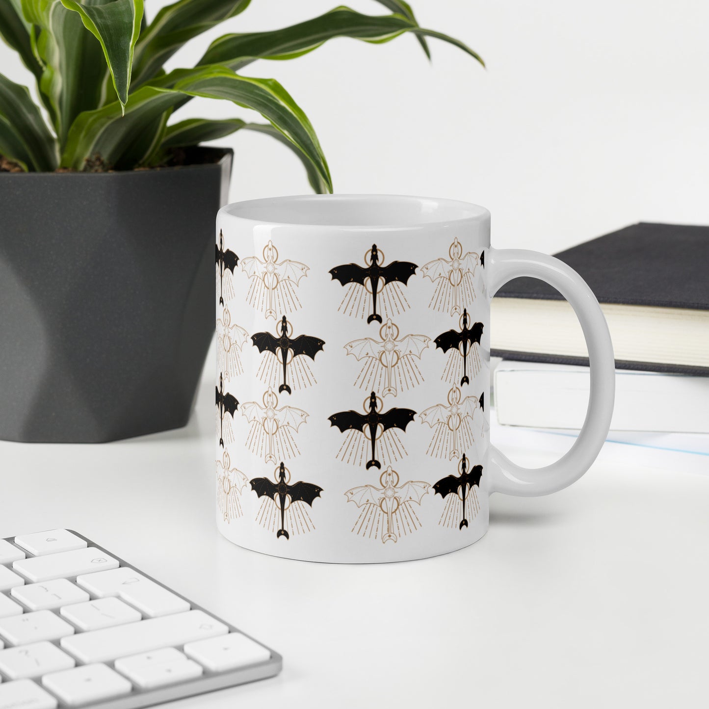 Celestial Dragon Formation , White glossy mug