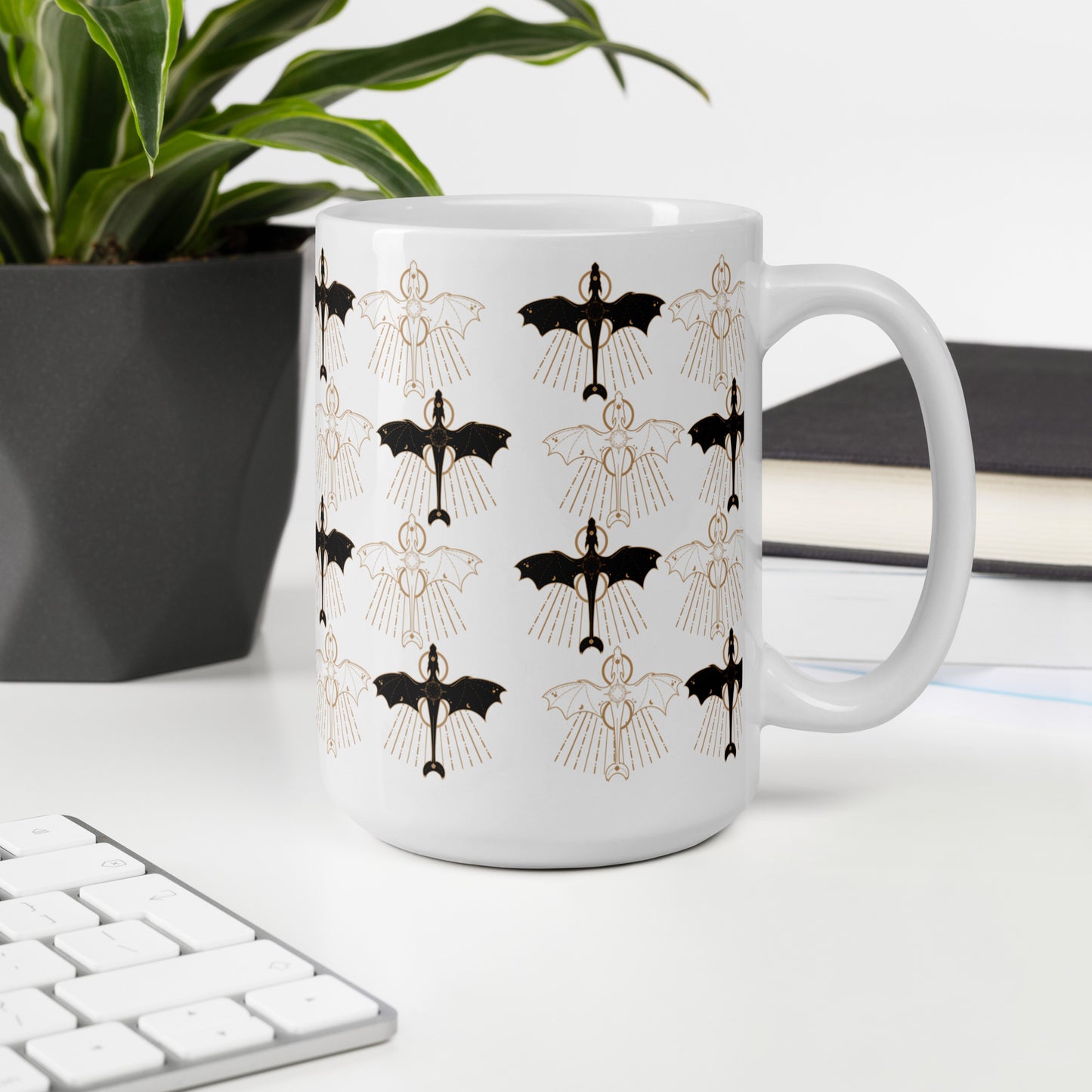 Celestial Dragon Formation , White glossy mug